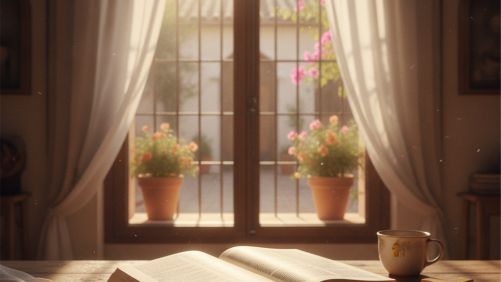versiculos de fuerza biblia abierta al amanecer