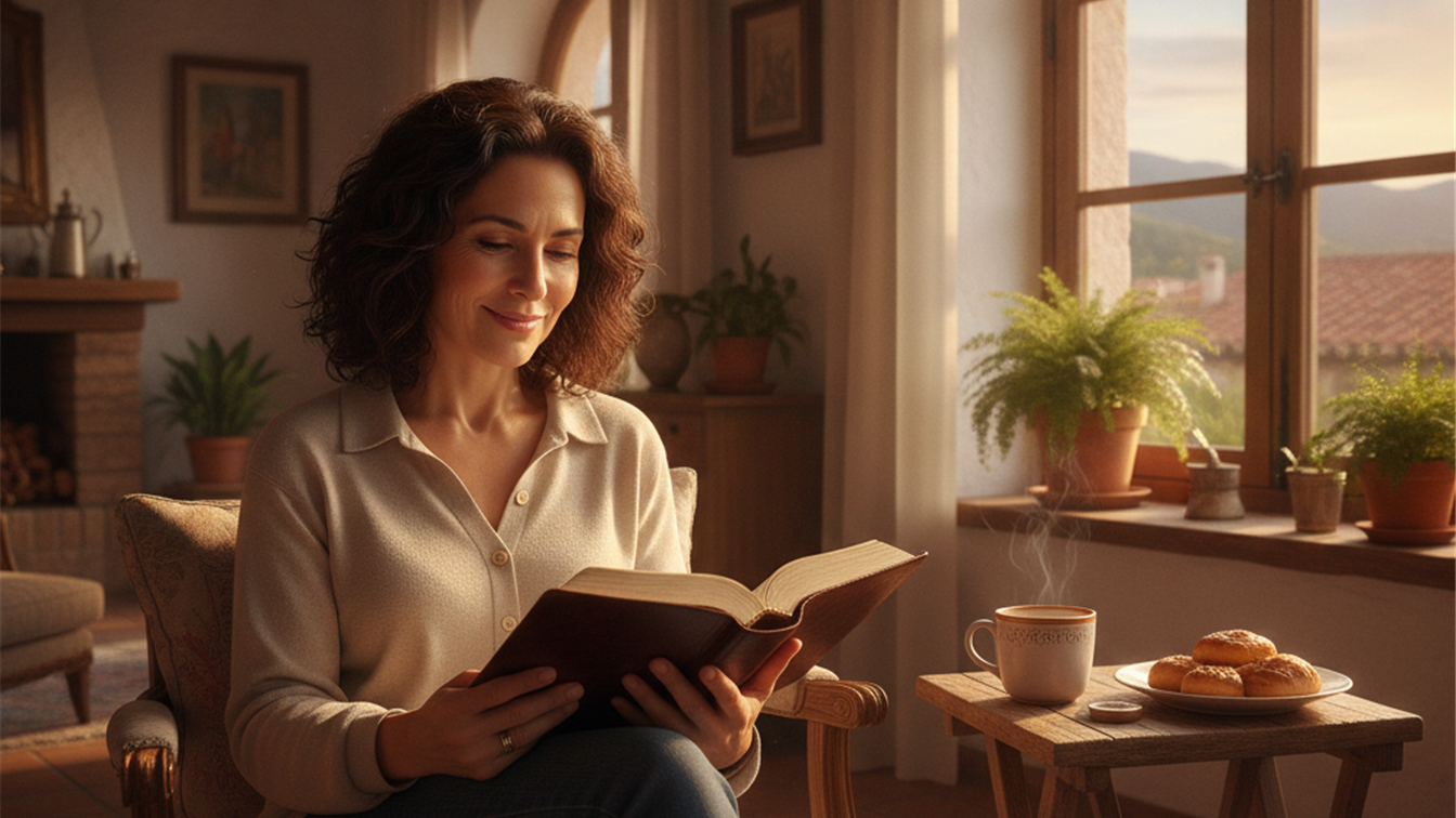versiculos de fuerza mujer leyendo la biblia