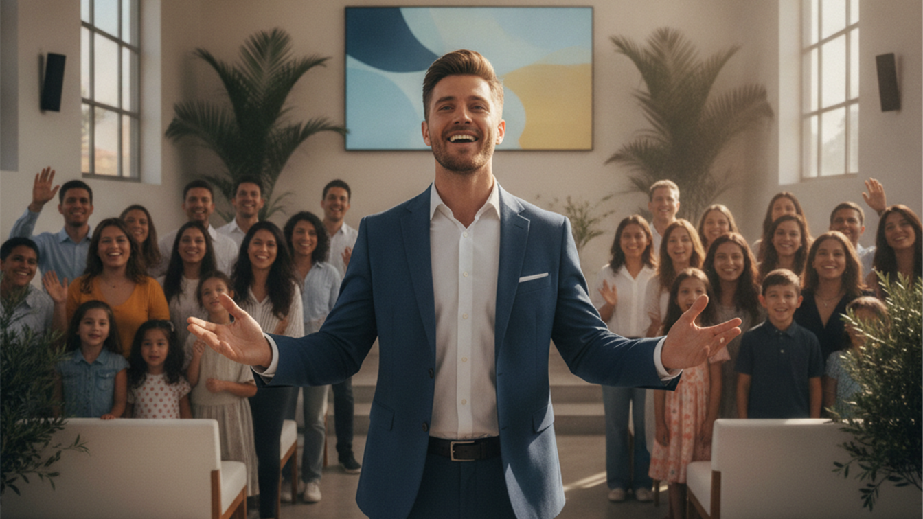 Pastor evangelico predicando iglesia espana 2026