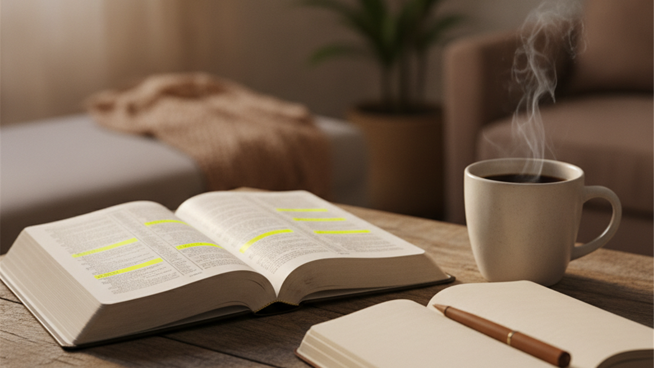 Open Bible highlighted passages God promises