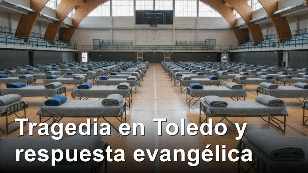 Camas plegables y mantas en un pabellon deportivo espanol convertido en refugio de emergencia